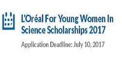 LOreal India For Young Women in Science Scholarship