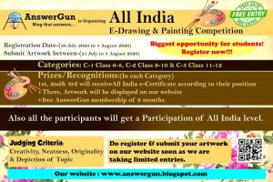 AnswerGun All India Online e-Drawing & Painting Contest 2020 for School Sstudents