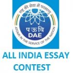 DEPARTMENT OF ATOMIC ENERGY - 31ST ALL INDIA ESSAY CONTEST ON NUCLEAR SCIENCE & TECHNOLOGY