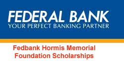 Federal Bank Hormis Memorial Foundation Scholarships
