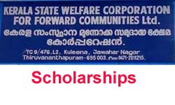 Kerala State Welfare Corporation for Forward Communities Limited Scholarship