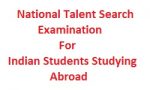 National Talent Search Examination - Indian Students Studying Abroad