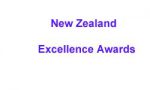 New Zealand Excellence Awards