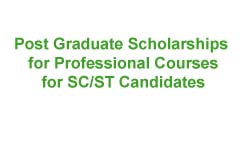Post Graduate Scholarship For Professional Courses For SC ST Students