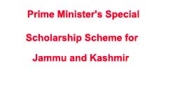 Prime Minister's Special Scholarship Scheme (PMSSS) J&K 2018-19