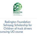 Redington Foundation Sahayog Scholarship for Children of truck drivers pursuing UG course 2026-27