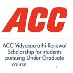 ACC Vidyasaarathi Renewal Scholarship for students pursuing Under Graduate course 2020-2021
