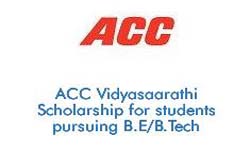 ACC Vidyasaarathi Scholarship for students pursuing BE BTech