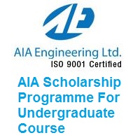 AIA Scholarship Programme For Undergraduate Course
