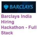 Barclays India Hiring Hackathon - Full Stack