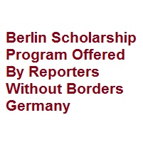 Berlin Scholarship Program Offered By Reporters Without Borders Germany