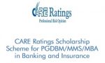 CARE Ratings Scholarship Scheme for PGDBM/MMS/MBA Banking and Insurance