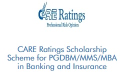 CARE Ratings Scholarship Scheme for PGDBM/MMS/MBA Banking and Insurance