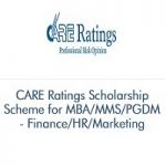 CARE Ratings Scholarship Scheme for MBA/MMS/PGDM – Finance/HR/Marketing 2020-2021 CARE Ratings Scholarship Scheme for MBA/MMS/PGDM - Finance/HR/Marketing 2020-2021