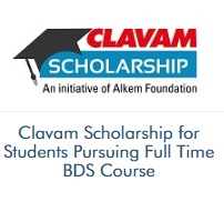 Clavam Scholarship for Students Pursuing Full Time BDS Course