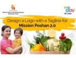 Design a logo with a tagline for Mission Poshan 2.0