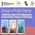 Design a Postal Stamp celebrating Indias Post Independence achievements in Science and Technology