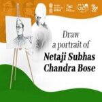 Draw a Portrait of Netaji Subhas Chandra Bose