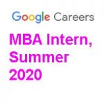 Google MBA Intern Summer 2020