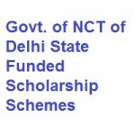 Govt of NCT of Delhi State Funded Scholarship Schemes Govt of NCT of Delhi State Funded Scholarship Schemes