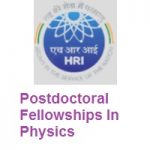 Harish-Chandra Research Institute (HRI) Postdoctoral Fellowships in Physics