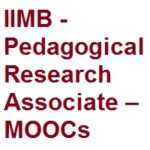 IIMB - Pedagogical Research Associate – MOOCs