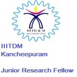 Indian Institute of Information Technology Design and Manufacturing Kancheepuram - JRF