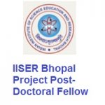 Indian Institute of Science Education and Research (IISER) Bhopal Project Post-Doctoral Fellow