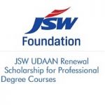 JSW UDAAN Renewal Scholarship for Professional Degree Courses 2021-2022 JSW UDAAN Renewal Scholarship for Professional Degree Courses 2021-2022