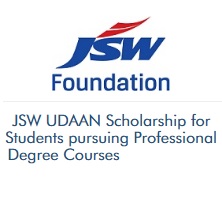 JSW UDAAN Scholarship for Students pursuing Professional Degree Courses