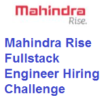 Mahindra Rise Fullstack Engineer Hiring Challenge