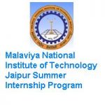 Malaviya National Institute of Technology Jaipur Summer Internship Program