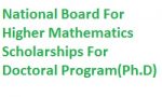 National Board for Higher Mathematics NBHM Doctoral Scholarship 2021 National Board for Higher Mathematics Scholarships For PhD