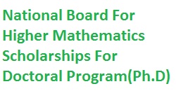 National Board for Higher Mathematics Scholarships For PhD