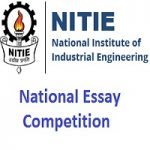 National Essay Competition-2019 organized by NITIE Mumbai