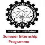 National Institute of Technology Calicut Summer Internship Programme