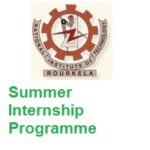 NIT Rourkela Summer Internship Programme 2025