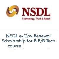 NSDL e-Gov Renewal Scholarship for B.E/B.Tech Course 2020-2021