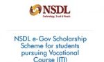 NSDL e-Gov Scholarship Scheme for students pursuing ITI course (2019-2020)