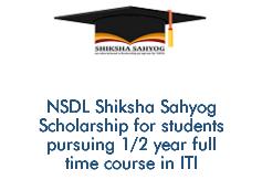 NSDL Shiksha Sahyog Scholarship for ITI Students