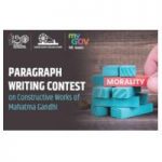 Paragraph Writing Contest on Ideas on Constructive works of Mahatma Gandhi Topic Morality