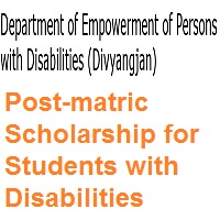 Post Matric Scholarship for Students with Disabilities 2021