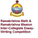 RAMAKRISHNA MATH & RAMAKRISHNA MISSION Mumbai INTER-COLLEGIATE ESSAY-WRITING COMPETITION