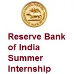 Reserve Bank of India Summer Internship