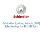 Schindler Igniting Minds (SIM) Scholarship For BE , BTech 2026-2027 Schindler Igniting Minds (SIM) Scholarship for B.E. & B.Tech