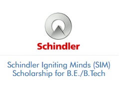 Schindler Igniting Minds (SIM) Scholarship for B.E. & B.Tech