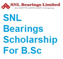 SNL Bearings scholarship for B.Sc 2021-2022