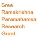 Sree Ramakrishna Paramahamsa Research Grant 2020