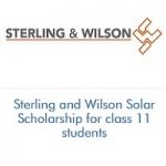 Sterling and Wilson Solar Scholarship for class 11 students Sterling and Wilson Solar Scholarship for class 11 students