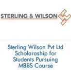 Sterling Wilson Pvt Ltd Scholarship for Students Pursuing MBBS Course